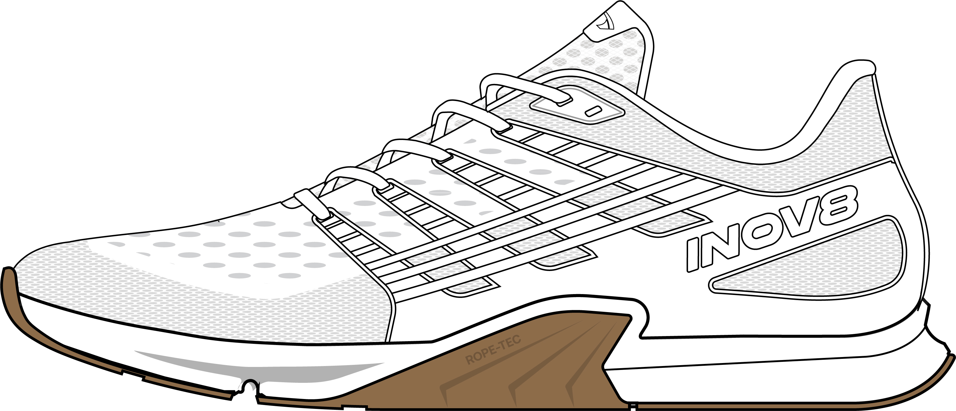Image Inov8  F-Lite  Femme BLANC/GUM  W6